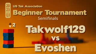 Takwolf129 vs Evoshen - 2023 Q3 Beginner Tak Tournament Semifinals - Live Commentary - Game 2