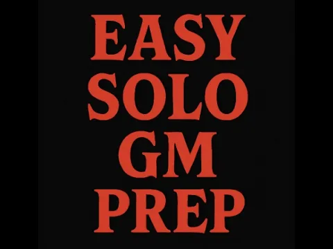 30-Minute solo D&D/any RPG prep