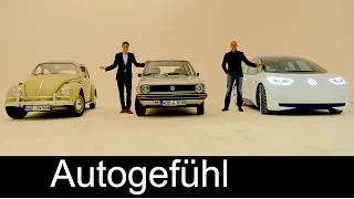VW Beetle vs Golf I vs Volkswagen I.D. Evolution of Design interview & review - Autogefühl