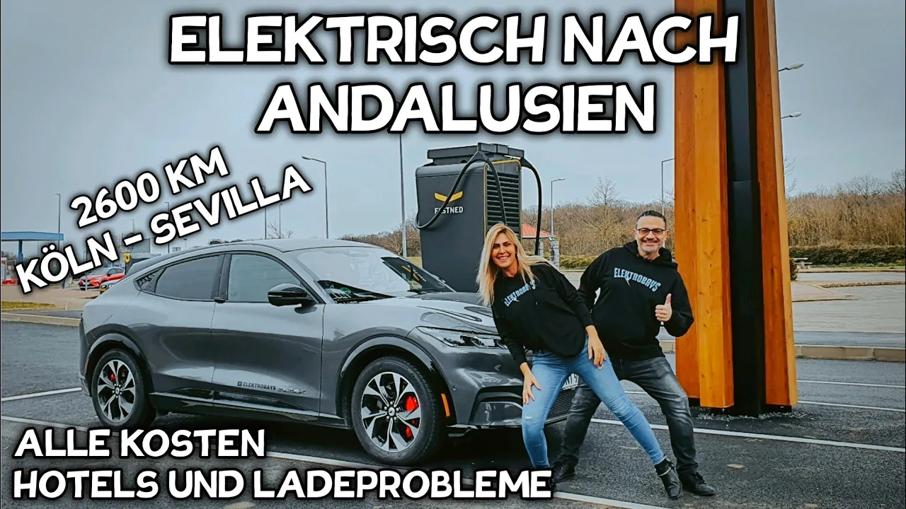 Im Elektroauto nach Andalusien! Steckdose zum Laden. Hotels und Kosten. Mega Roadtrip