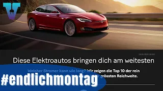 Top 10 der grössten Reichweiten von Elektroautos - #endlichmontag [Deutsch] | Vision E Drive #35