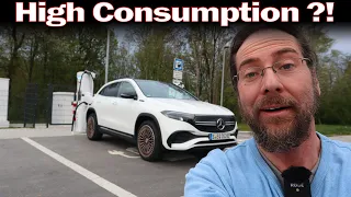Mercedes EQA 250 - Consumption test at 90 / 110 / 130 km/h