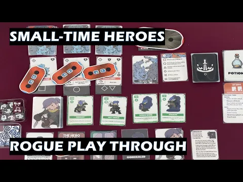 Small Time Heroes Rogue Play Through card board game