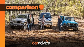 Off-road comparison: 2019 Jeep Wrangler Rubicon, Suzuki Jimny, Toyota LandCruiser 'Troopy'