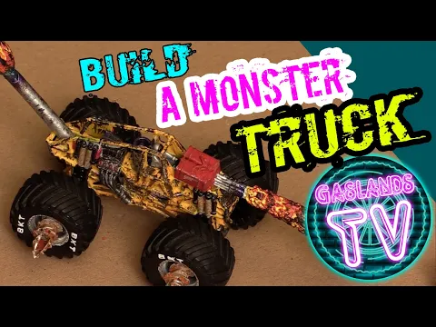 Gaslands Monster Truck Flame Thrower and Fire! Miniature Hotweels Conversion