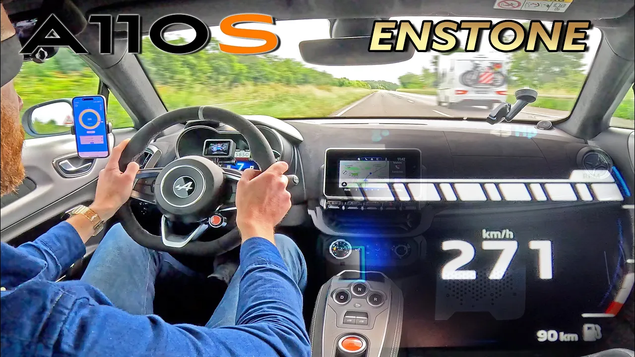 ALPINE A110S ENSTONE is CRAZY LIGHT & FAST on the UNLIMITED AUTOBAHN!