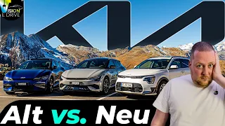 KIA EV6 vs. KIA EV6 vs. KIA Niro EV - Das grosse Duell quer durch die Alpen!