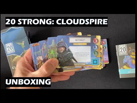 Unboxing Cloudspire 20 Strong board game
