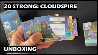 Unboxing Cloudspire 20 Strong board game