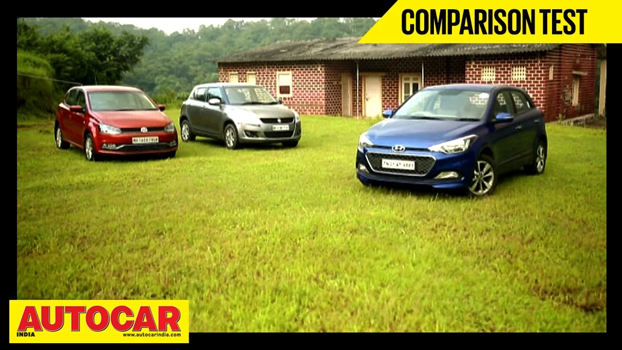 Hyundai Elite i20 VS Maruti Suzuki Swift VS Volkswagen Polo | Comparison Test | Autocar India