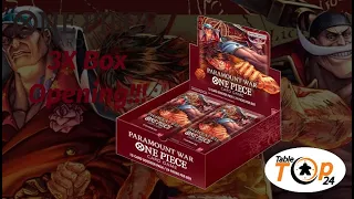 One Piece Card Game OP 02 Paramout War 3 Box Break