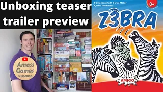Z3BRA take that card game unboxing teaser trailer preview overview AmassGames Amigo grid zebra cards