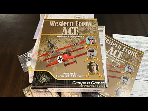Award Winning Western Front Ace: The Great War in the Air, 1916-1918 (Compass Games) - Unbox + Movie