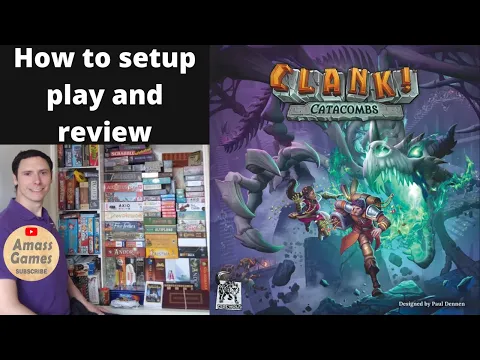Clank! Catacombs - how to setup, play and review deck building board game AmassGames #gametok #bgg