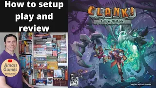 Clank! Catacombs - how to setup, play and review deck building board game AmassGames #gametok #bgg