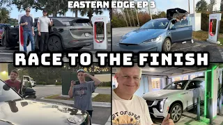 Race To The Eastern Edge Finish Line! Gravity vs Escalade IQ vs Model X vs R1S vs IONIQ 9 vs ID Buzz