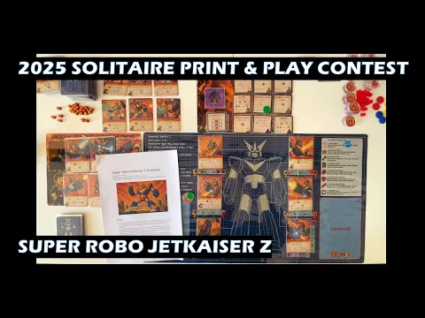 Super Robo JetKaiser Z board game overview solo PnP deck builder