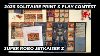 Super Robo JetKaiser Z board game overview solo PnP deck builder