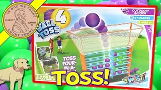 How To Play The Game Ball Toss-4, Toss Four-In-A-Row Outdoor Or Indoor Family Game
