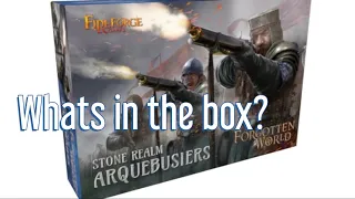 Unboxing Stone Realm Arquebusiers, from FireForge.