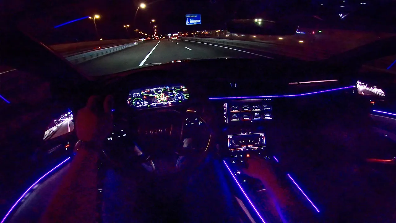 AUDI E TRON | NIGHT DRIVE POV | AMBIENT LIGHTING & CAMERA MIRRORS by AutoTopNL