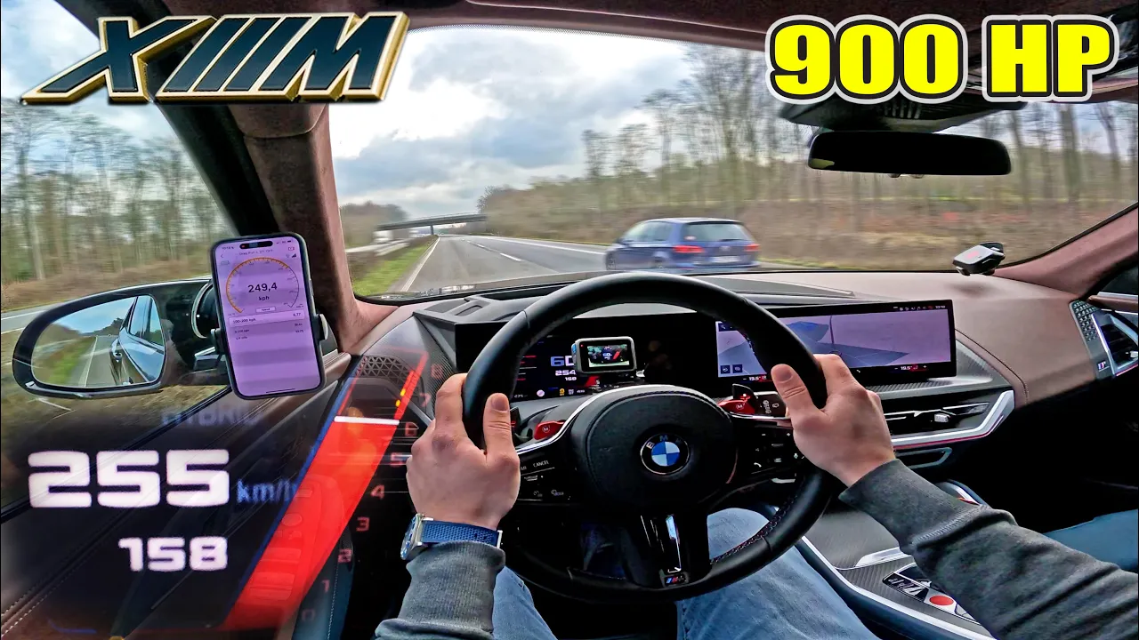 900HP BMW XM with EVENTURI INTAKE & AKRAPOVIC EXHAUST hits the AUTOBAHN!