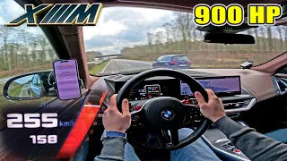 900HP BMW XM with EVENTURI INTAKE & AKRAPOVIC EXHAUST hits the AUTOBAHN!