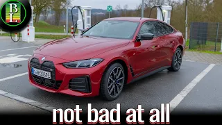 BMW i4 M60 Range Test ⚡ 600 HP at 130 km/h (81mph) - Real Autobahn Efficiency