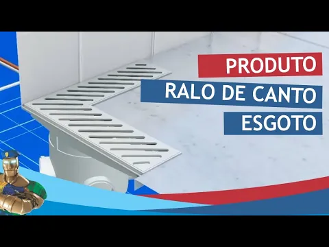 Ralo de Canto com Grelha de Saída 100mm Branco Plastilit