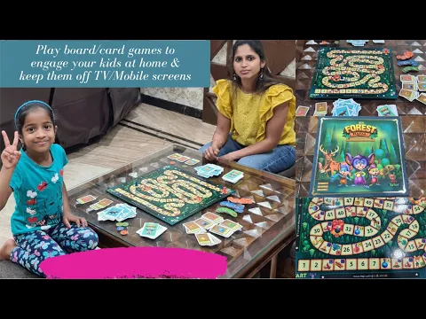 Playing 'Forest Run' board game with my daughter | Engage kids at home | Family time | No Mobile/TV