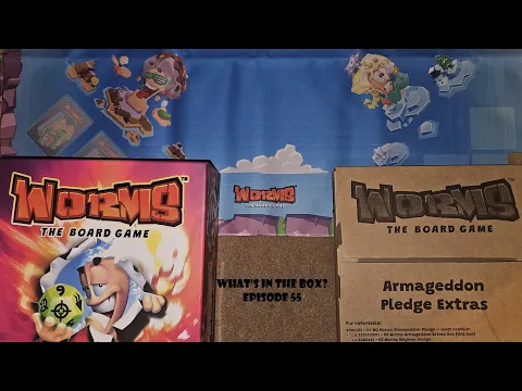 What's In the box? Ep55 Worms The Board Game Collector's Edition Unboxing Armageddon Kickstarter.
