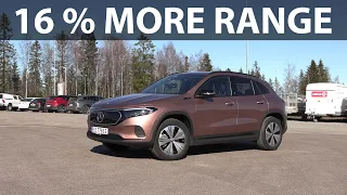 Mercedes EQA 250 range test with improved motor