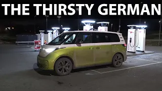 VW ID Buzz Pro 82 kWh winter range test