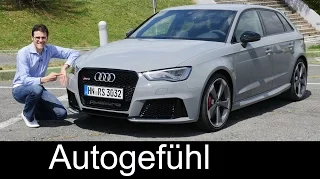 New 2016 Audi RS3 Sportback quattro FULL REVIEW test driven hot hatch 367 hp - Autogefühl