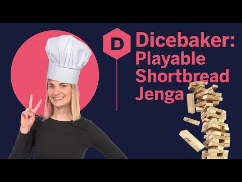 We made a playable Jenga tower out of shortbread - Dicebaker board game baking