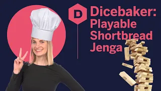 We made a playable Jenga tower out of shortbread - Dicebaker board game baking