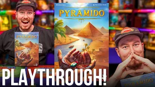 Pyramid Tile Laying! Pyramido Board Game Playthrough!
