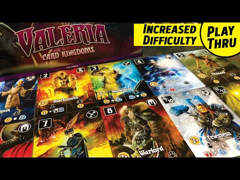 VALERIA CARD KINGDOMS Solo Playthrough with Higher Difficulty and other Cards