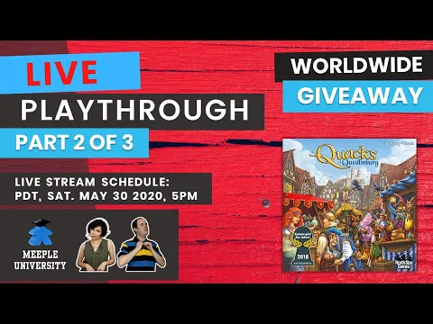 Part 2 of 3 LIVE - The Quacks of the Quedlinburg Board Game - Playthrough + Worldwide Giveaway