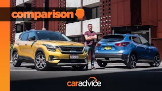 2019 Kia Seltos GT-Line v Nissan Qashqai Ti: compact SUV comparison
