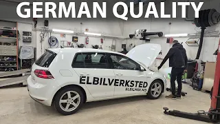 Elbilmek doing EU kontroll and service on 2015 VW e-Golf