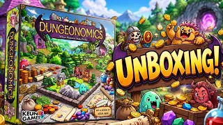 Dungeonomics Board Game Unboxing | Kickstarter Preview