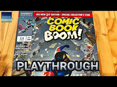 Comic Book Boom! Board Game | Playthrough (2 Players)