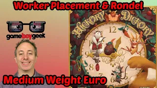 Hickory Dickory Review - Worker Placement & Rondel!