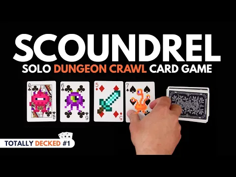 How to Play Scoundrel | Solo Dungeon Crawl Card Game | Full Playthrough (Totally Decked #1)