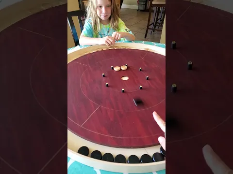 9-year-old plays Crokinole for the first time!