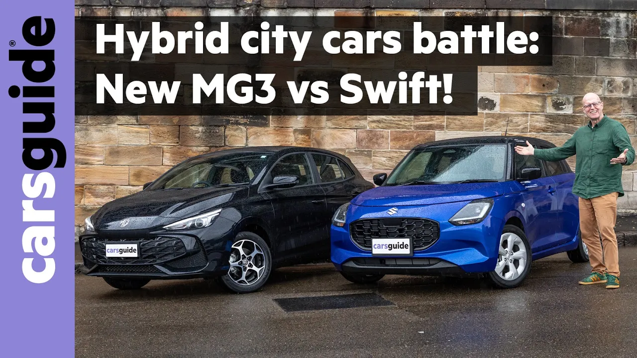MG3 Hybrid+ vs Suzuki Swift Hybrid 2025 comparison review: Which petrol-electric city car is best?