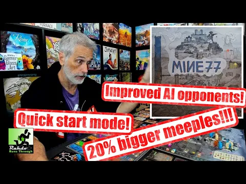 Mine 77 (UPDATED!) Deckbuilding & double rondels & worker placement & tile laying and more!!!