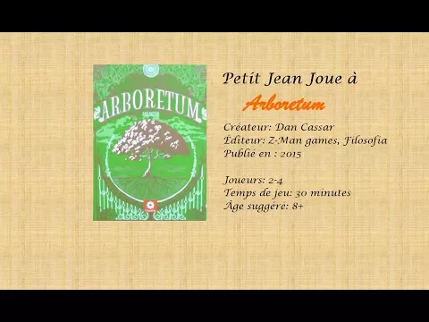 Critique du jeu Arboretum - Petit Jean Joue