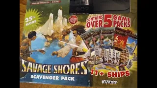 Opening a new Savage Shores Scavenger Pack Box! | Wizkids Pirates CSG Unboxing